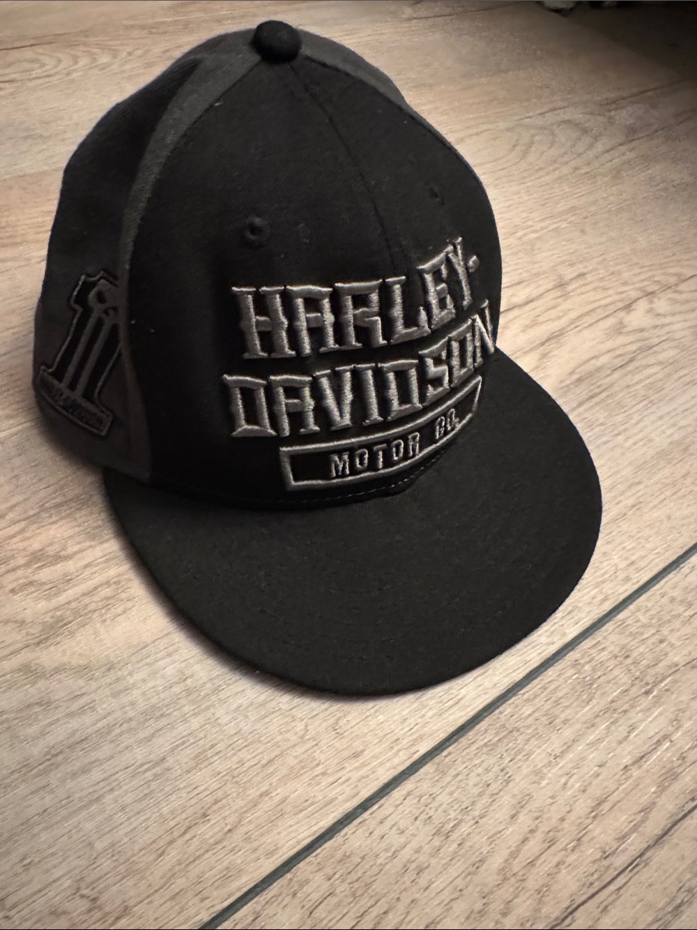 Harley-Davidson Black & Gray Embroidered Logo New Era Fitted Cap